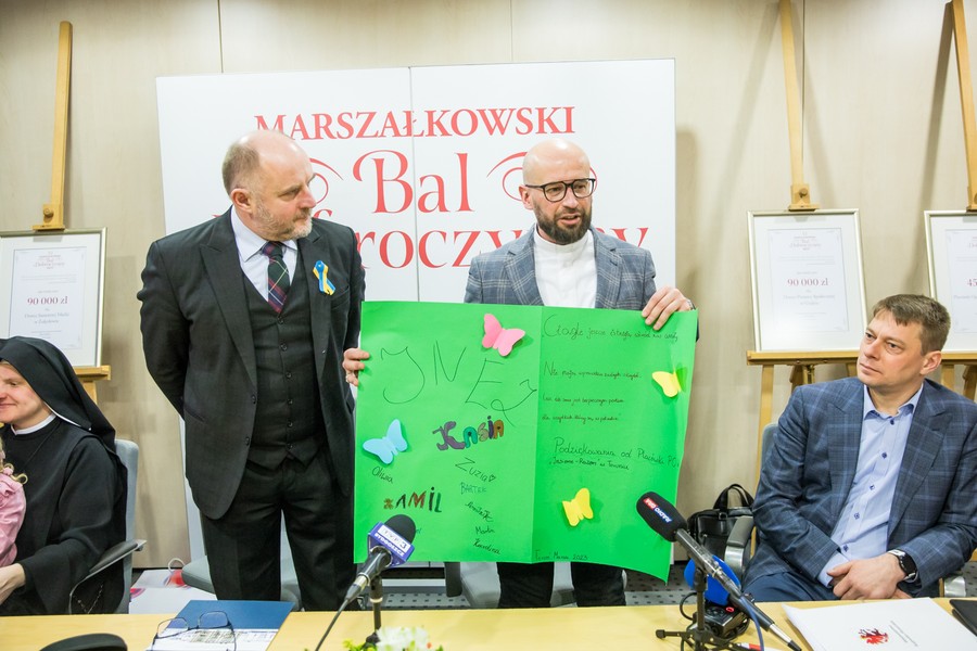 Konferencja podsumowująca XI Marszałkowski Bal Dobroczynny, fot. Andrzej Goiński