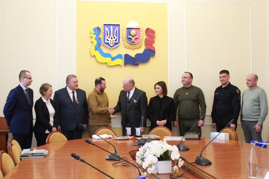 Oficjalne rozmowy delegacji, fot. z serwisu prasowego administracji Obwodu Chmielnickiego