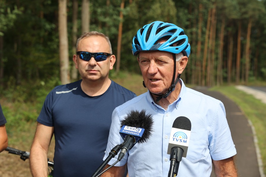 Otwarcie ścieżki rowerowej Biały Bór-Wałdowo Szlacheckie, fot. Mikołaj Kuras dla UMWKP