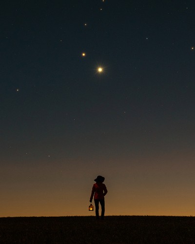 Koniunkcja Wenus z Jowiszem, 1 marca 2023 roku fot. Marek Nikodem