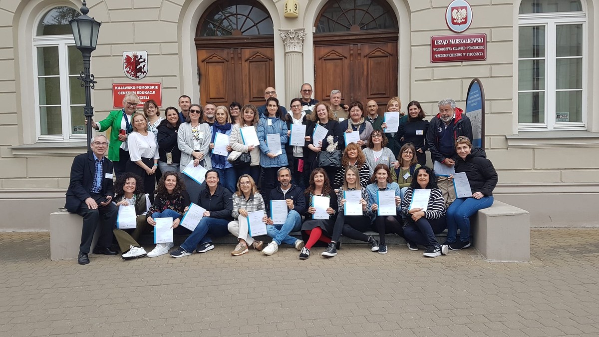 Nauczyciele i nauczycielki z Hiszpanii z pracownikami KPCEN w Bydgoszczy