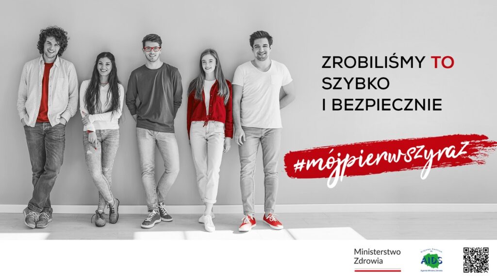 Plakat - Twój pierwszy raz - bezpieczny start z #mójpierwszyraz