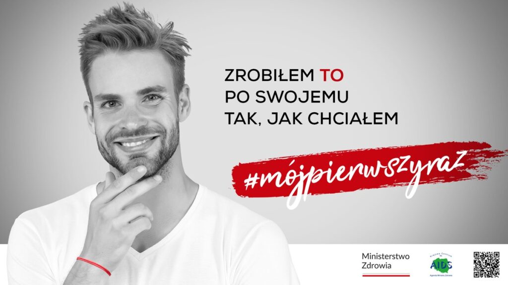 Plakat - Twój pierwszy raz - bezpieczny start z #mójpierwszyraz