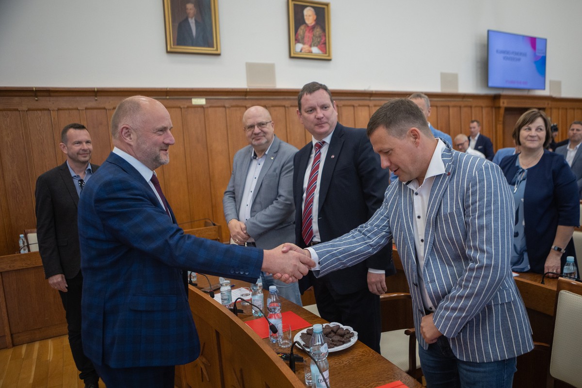 Spotkanie z delegacją samorządowców z Łotwy, fot. Mikołaj Kuras dla UMWKP