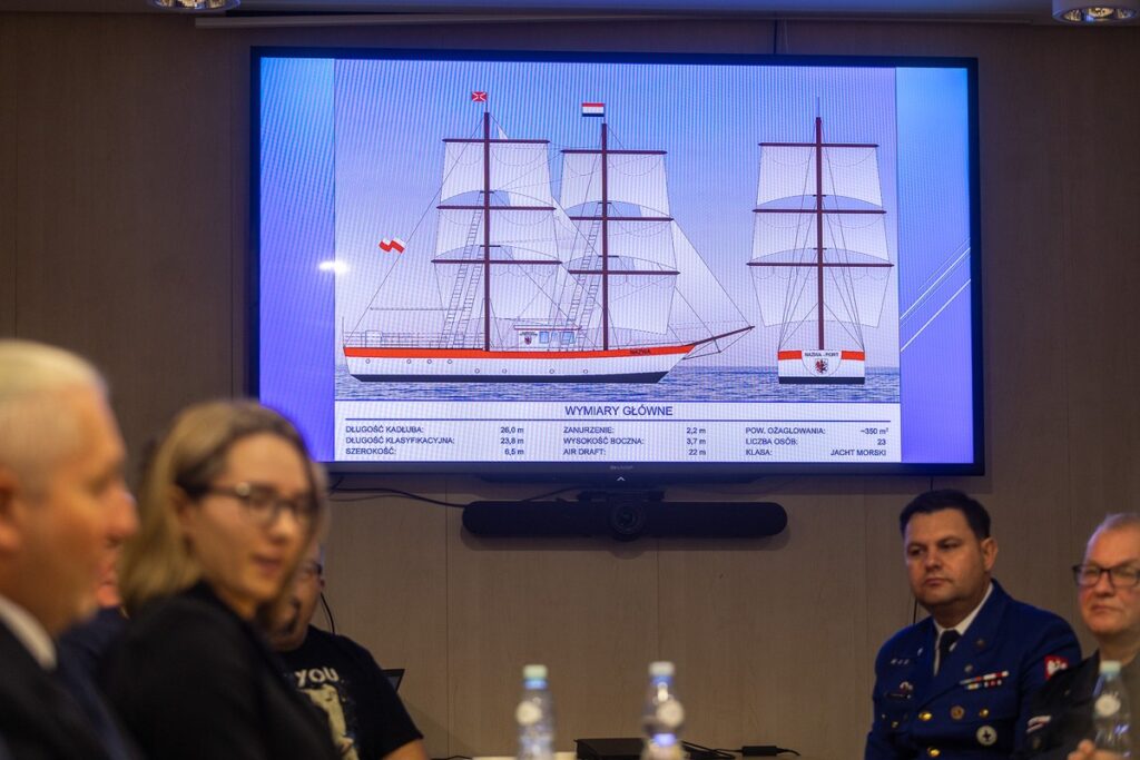 Meeting on the “Dar Kujaw i Pomorza” sailing ship, photo by Szymon Zdziebło/tarantoga for UMWKP