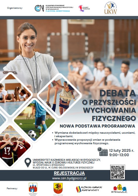 Plakat - Debata „Przyszłość wychowania fizycznego: nowa podstawa programowa”