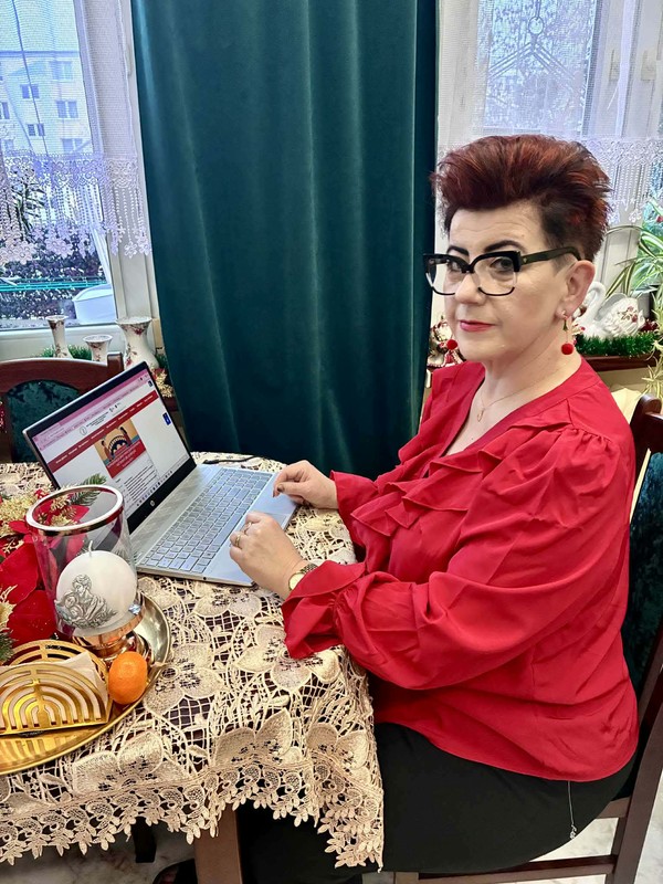 Uczestnik podczas konferencji zdalnej