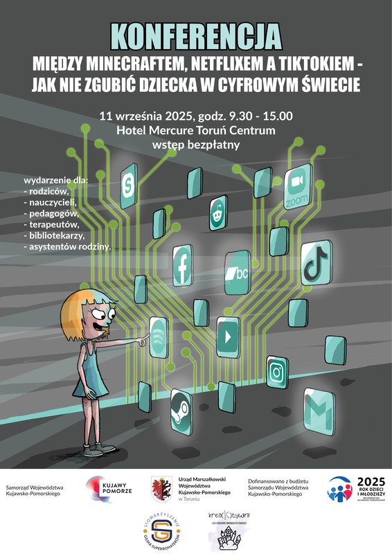 Plakat z informacjami na temat konferencji