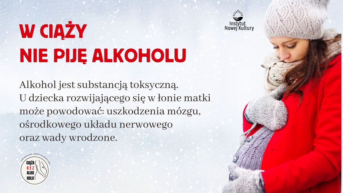 Grafika - W ciąży nie piję alkoholu