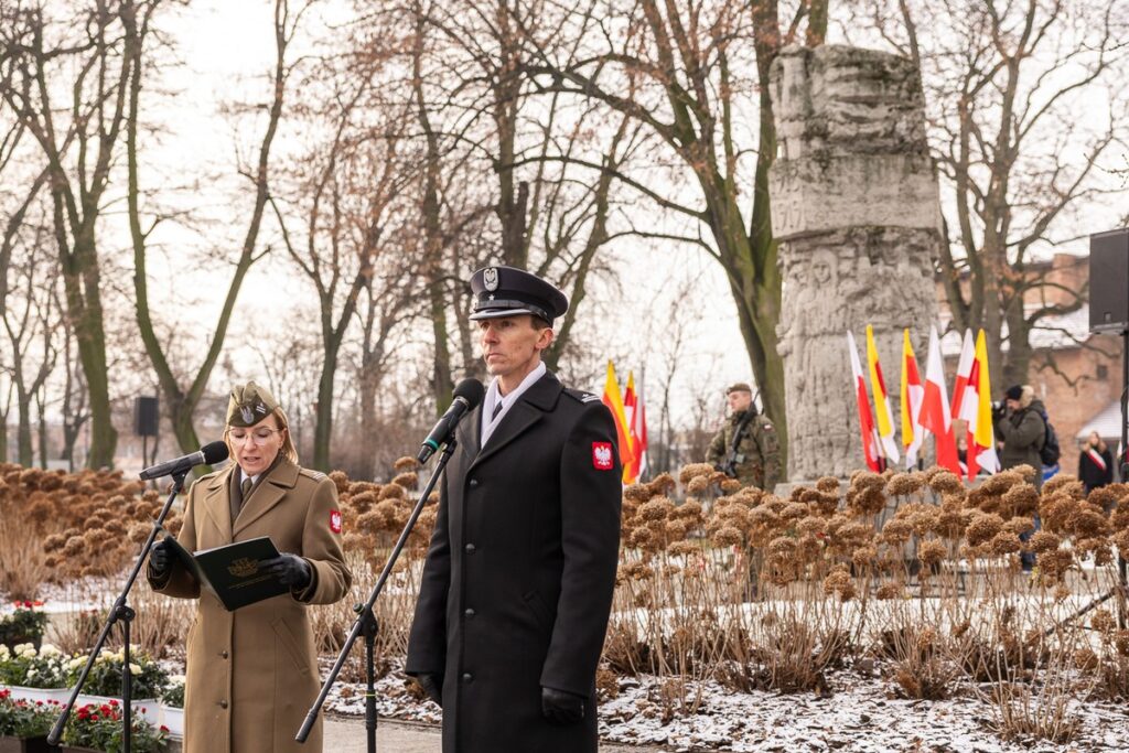 Wojewódzkie obchody Narodowego Dnia Zwycięskiego Powstania Wielkopolskiego, 5 stycznia 2025, Inowrocław, fot. Szymon Zdziebło/tarantoga dla UMWKP