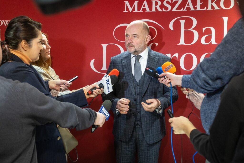 Press conference before the 13th Marshal's Charity Ball, photo by Szymon Zdziebło/tarantoga.pl for UMWKP