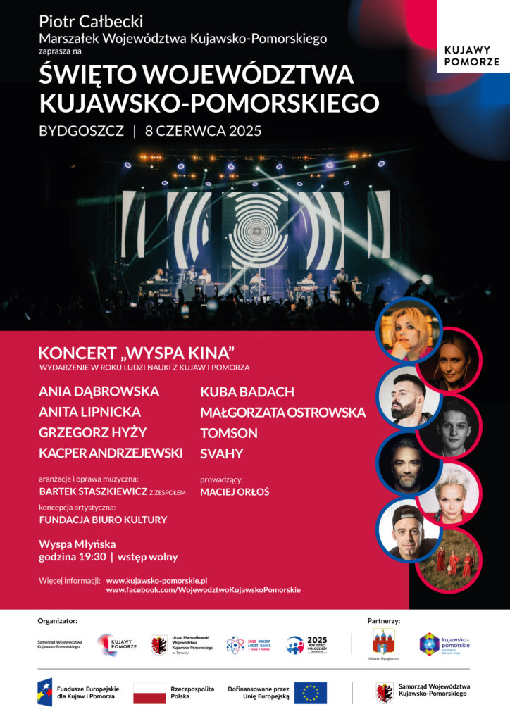 Plakat - zaproszenie na koncert „wyspa kina” 8 czerwca, godzina 19:30,