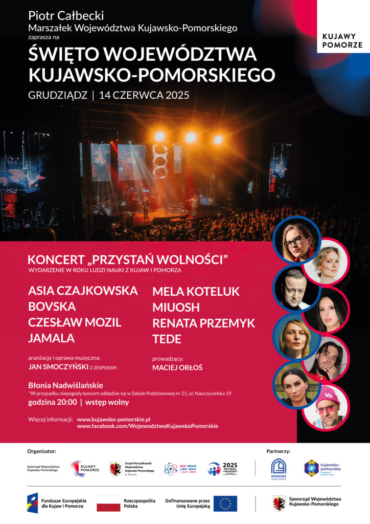 Plakat - zaproszenie na koncert „przystań wolności” 14 czerwca, godzina 20:00,