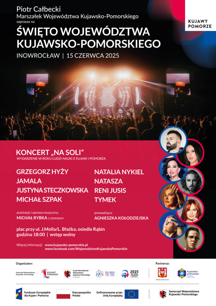 Plakat - zaproszenie na koncert „na soli” 15 czerwca, godzina 18:00,