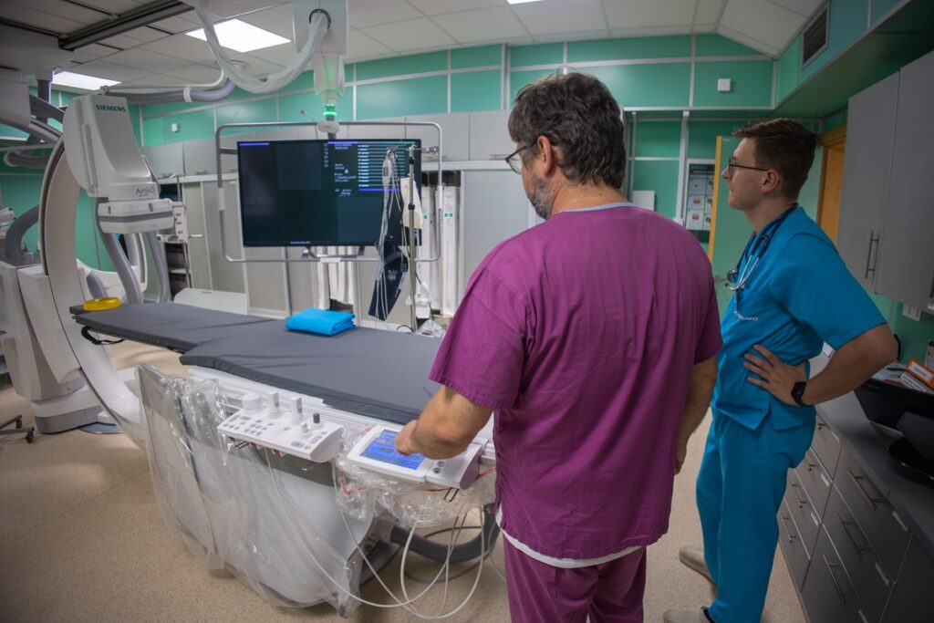 Nowy angiograf w pracowni hemodynamiki, fot. Mikołaj Kuras dla UMWKP