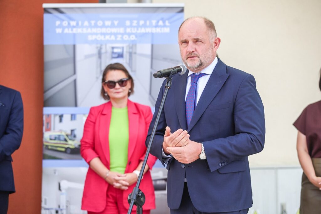Ceremony marking the completion of the investment in the hospital in Aleksandrów Kujawski, photo: Szymon Zdziebło/tarantoga for UMWKP