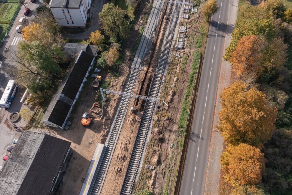Remont linii kolejowej Aleksandrów Kujawski – Ciechocinek, fot. Mikołaj Kuras dla UMWKP