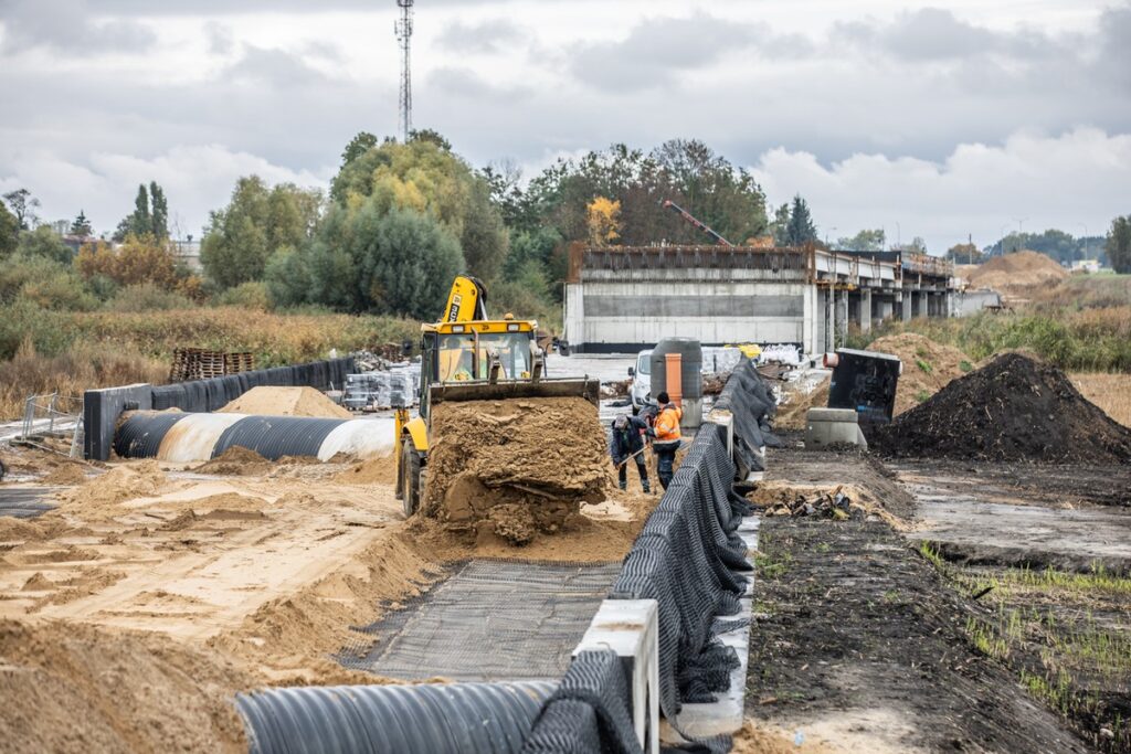 Budowa obwodnicy Mogilna, fot. Andrzej Goiński/UMWKP Construction of the Mogilno bypass, photo by Andrzej Goiński/UMWKP
