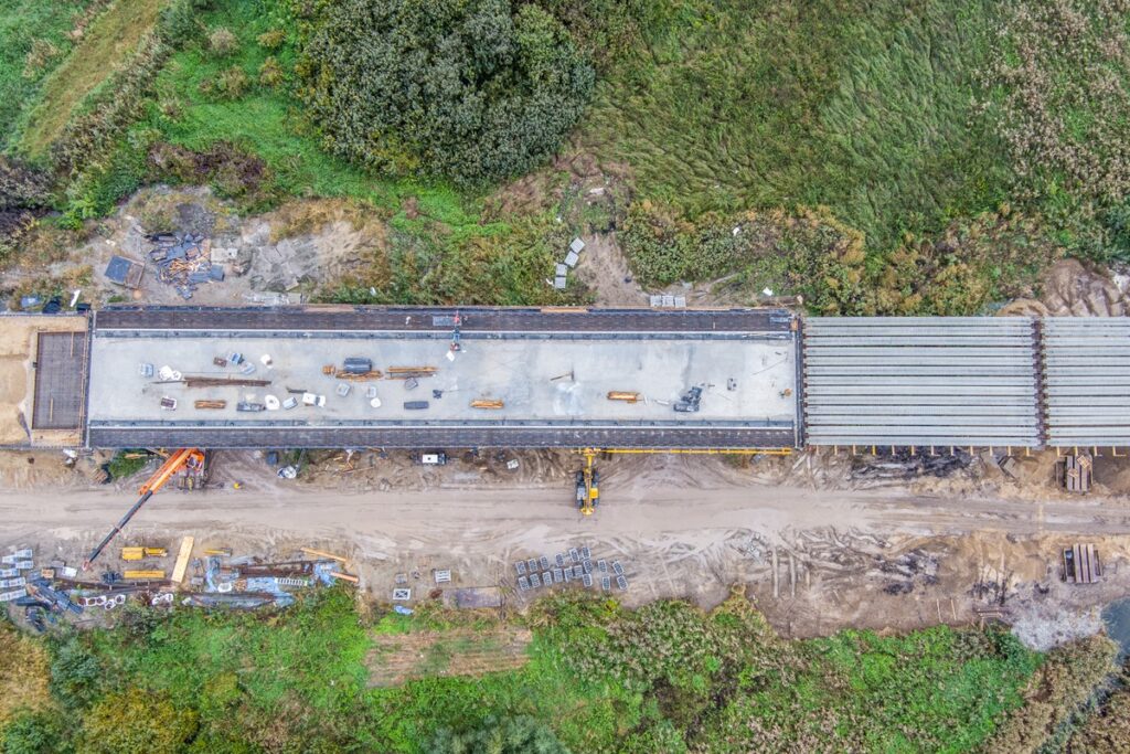 Budowa obwodnicy Mogilna, fot. Andrzej Goiński/UMWKP Construction of the Mogilno bypass, photo by Andrzej Goiński/UMWKP