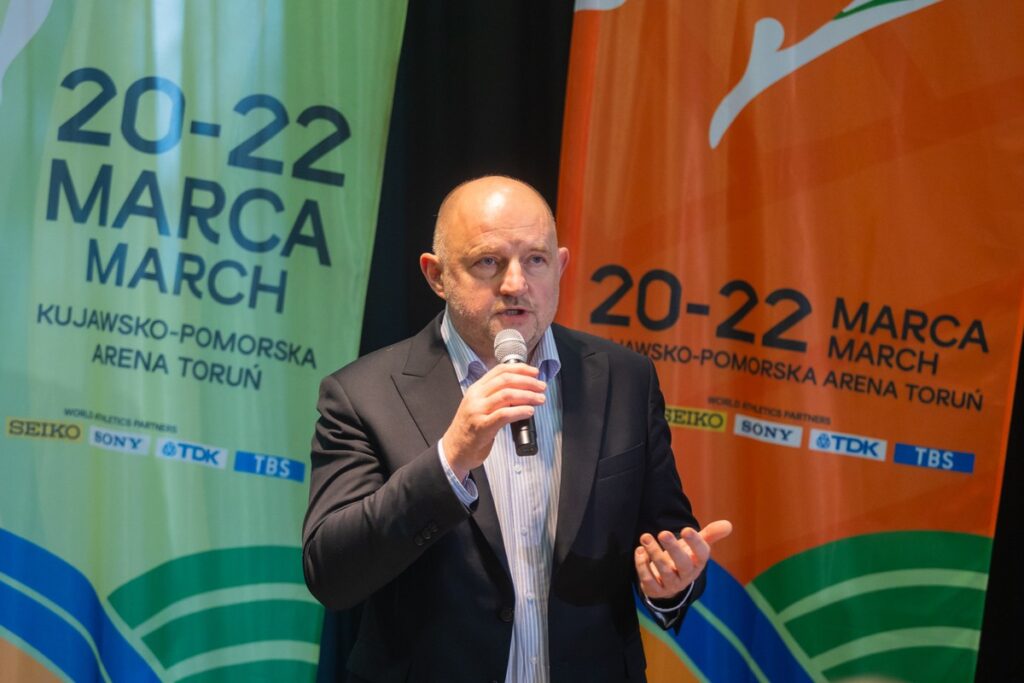 Uroczystość z okazji rozpoczęcia odliczania stu dni do Halowych Mistrzostw Świata Kujawy Pomorze 26, fot. Mikołaj Kuras dla UMWKP