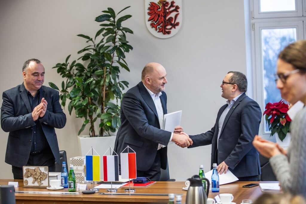 Spotkanie z delegacją z Obwodu Chmielnickiego, fot. Andrzej Goiński/UMWKP