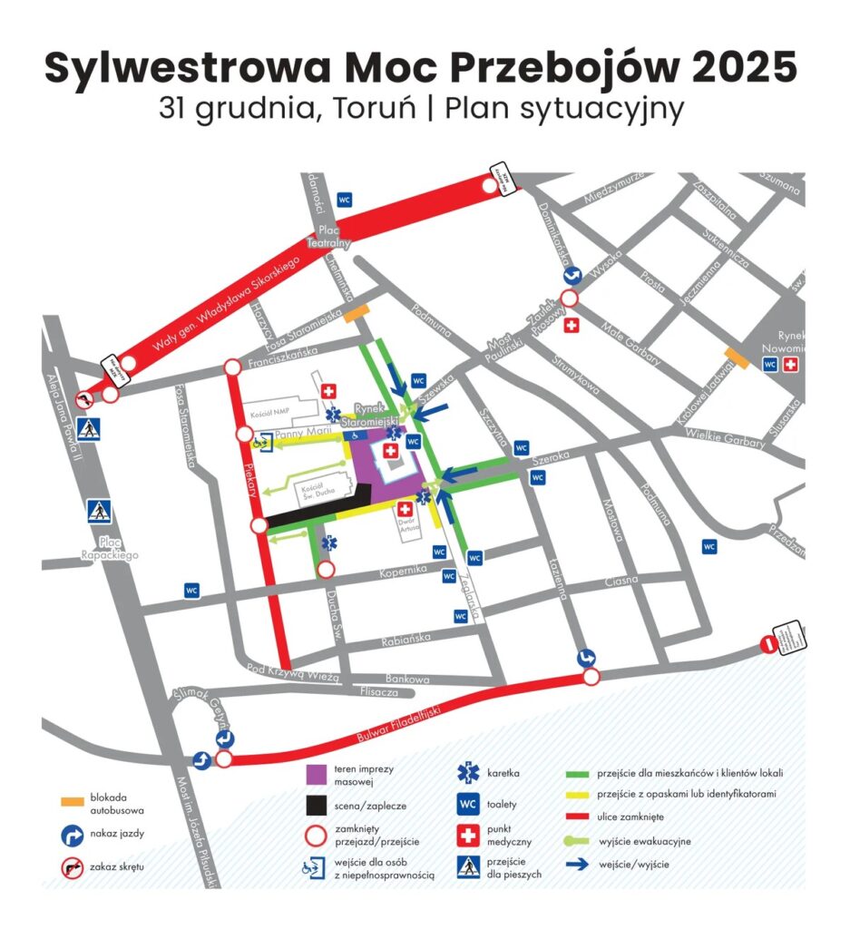 Sylwestrowa Moc Przebojów 2026 - Plan sytuacyjny