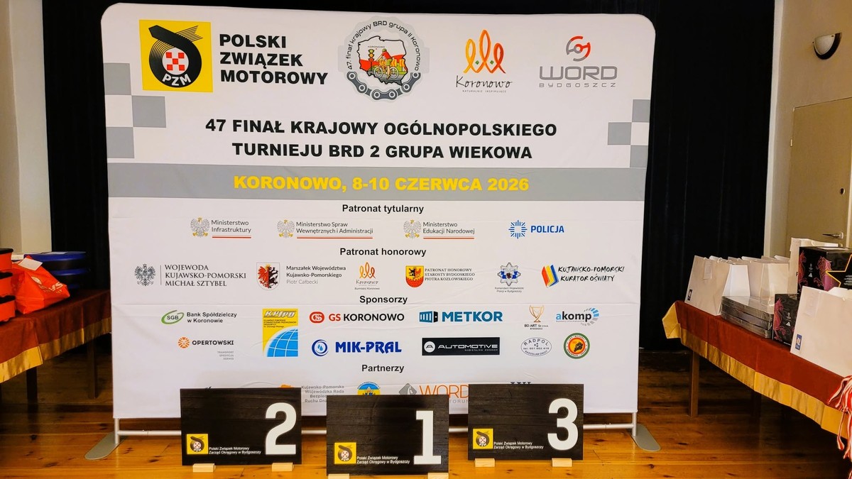 47. Finał Krajowy Ogólnopolskiego Turnieju Bezpieczeństwa Ruchu Drogowego, fot. Komenda Wojewódzka Policji w Bydgoszczy i Gmina Koronowo