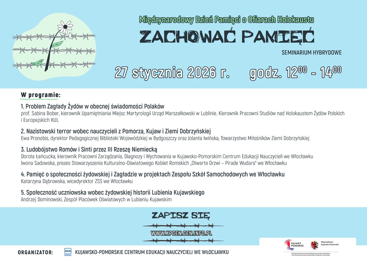 Grafika z programem seminarium "Zachowaj Pamięć".