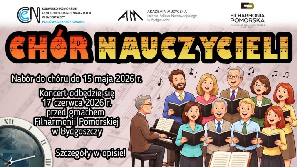 Grafika informująca o naborze do chóru nauczycieli
