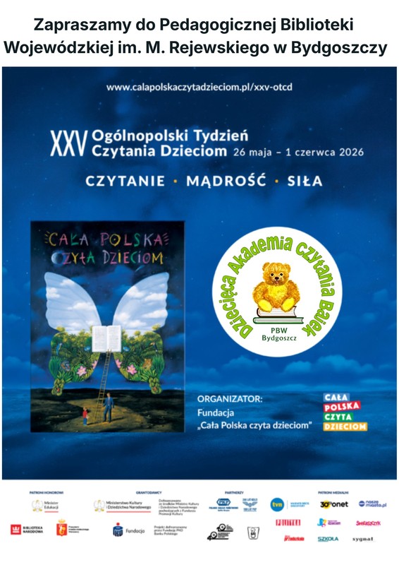 Plakat - XXV Ogólnopolski Tydzień Czytania Dzieciom