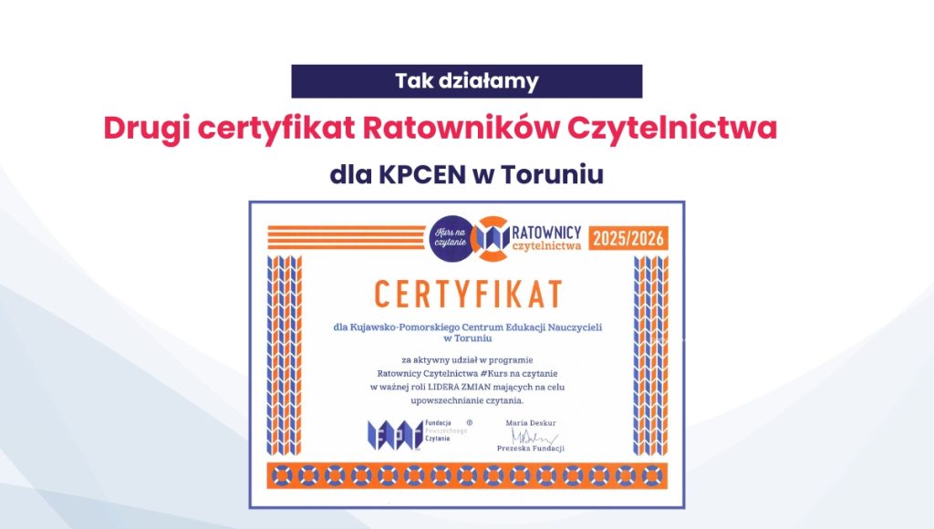 Grafika - Certyfikat Ratowników Czytelnictwa