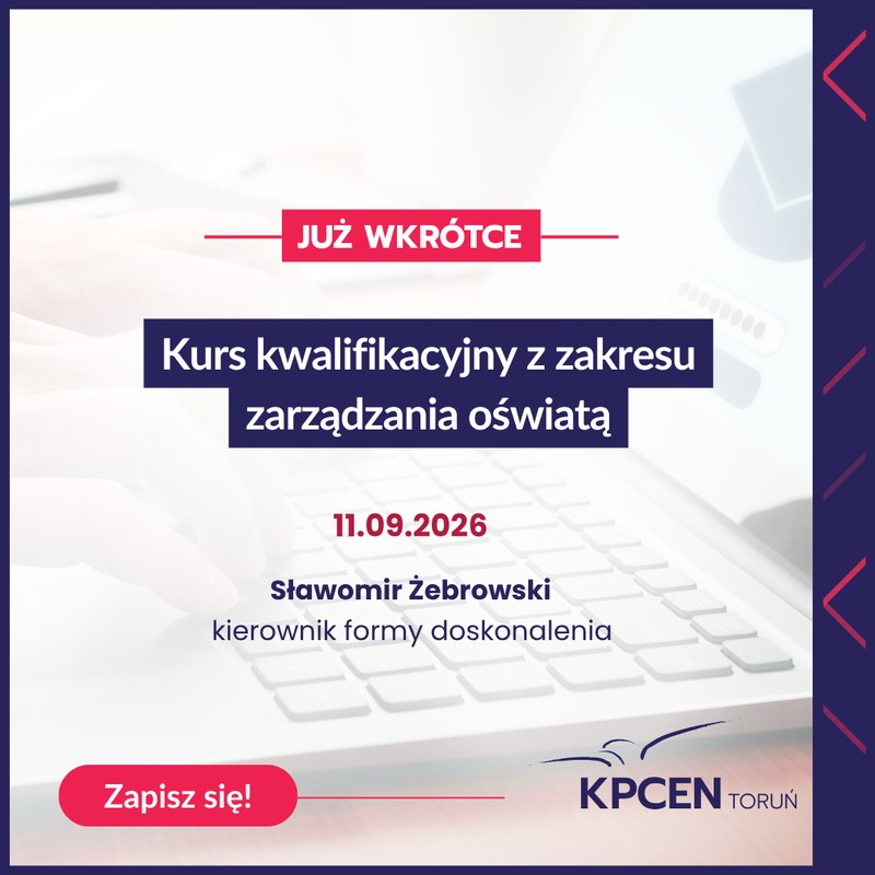 Grafika: Kurs kwalifikacyjny z zakresu zarządzania oświatą
