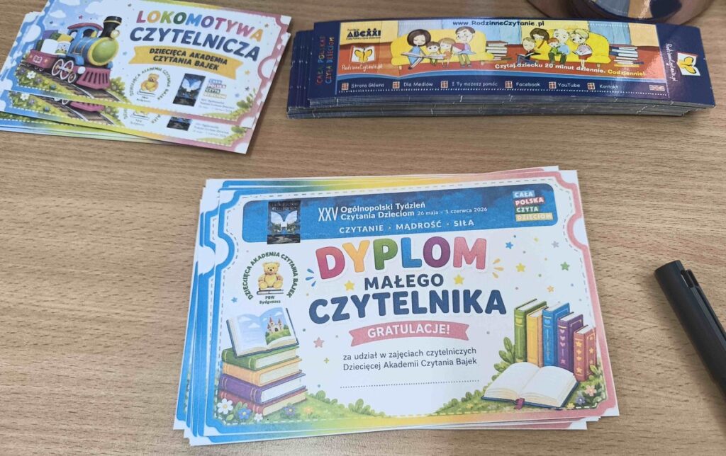 Dyplomy i zakładki do książek