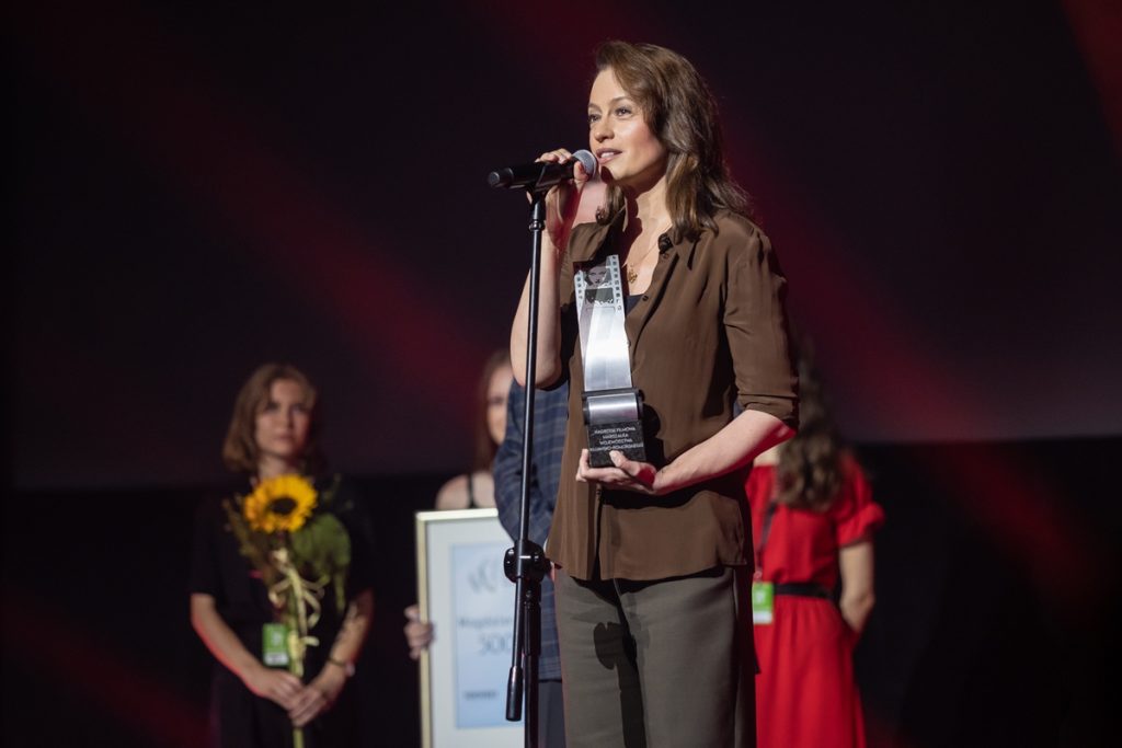 Magdalena Różczka z Nagrodą Filmową Marszałka, fot. Mikołaj Kuras