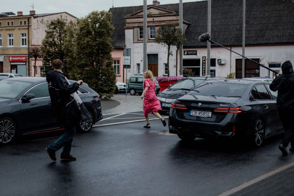 Press photo from the set of “The Road Less Traveled”