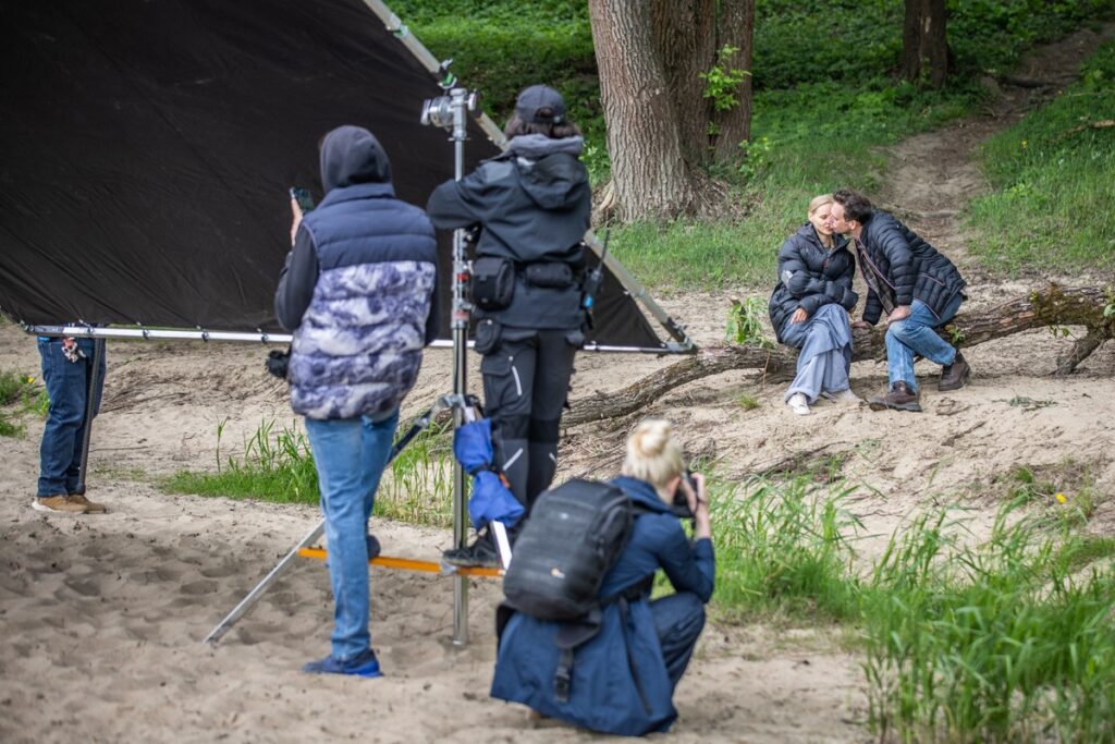 Plan zdjęciowy filmu „Całopalenie” Krzysztofa Zanussiego, fot. Andrzej Goiński dla UMWKP
