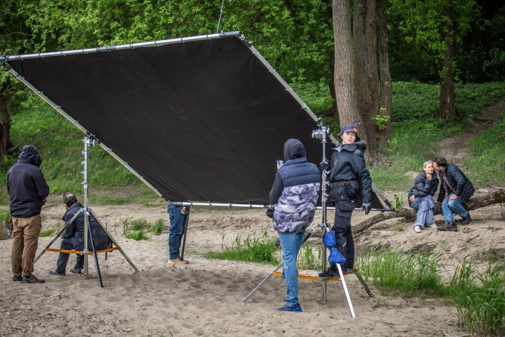 Plan zdjęciowy filmu „Całopalenie” Krzysztofa Zanussiego, fot. Andrzej Goiński dla UMWKP