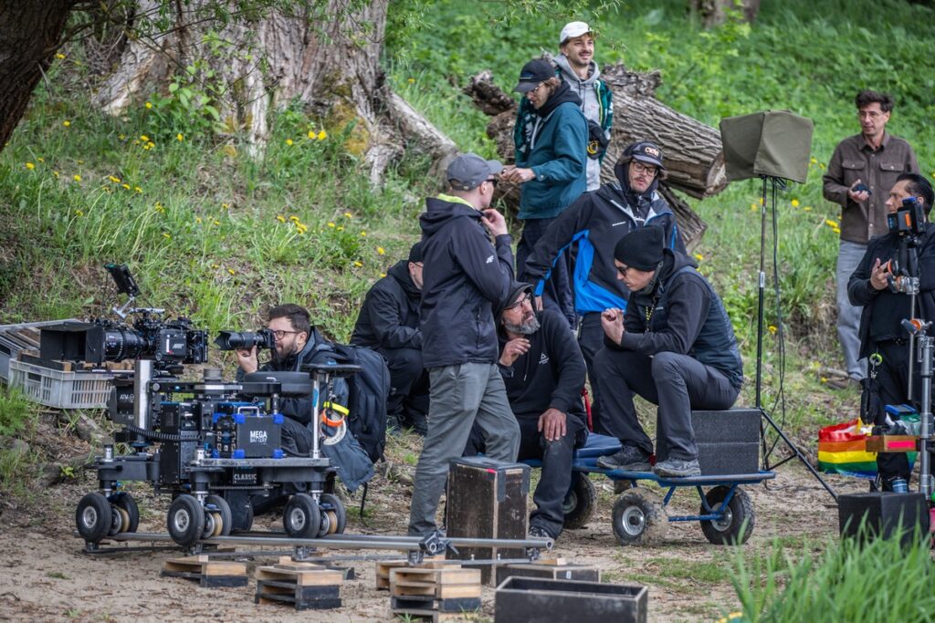 Plan zdjęciowy filmu „Całopalenie” Krzysztofa Zanussiego, fot. Andrzej Goiński dla UMWKP