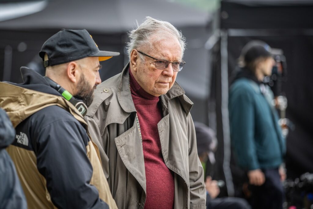 Plan zdjęciowy filmu „Całopalenie” Krzysztofa Zanussiego, fot. Andrzej Goiński dla UMWKP