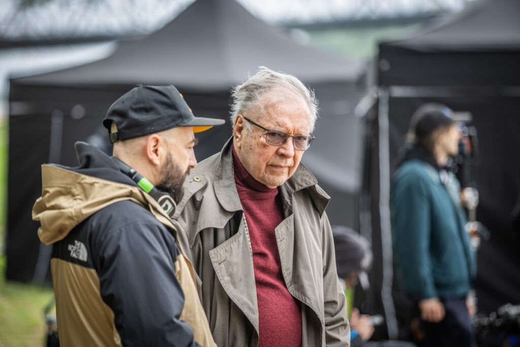 Plan zdjęciowy filmu „Całopalenie” Krzysztofa Zanussiego, fot. Andrzej Goiński dla UMWKP