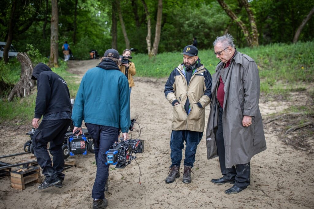 Plan zdjęciowy filmu „Całopalenie” Krzysztofa Zanussiego, fot. Andrzej Goiński dla UMWKP