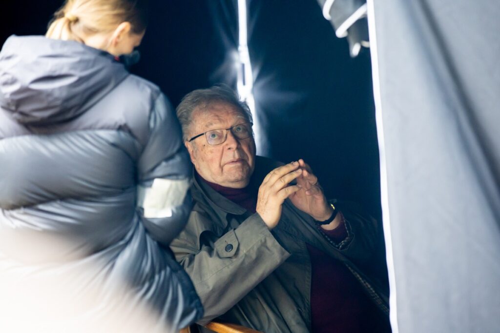 Plan zdjęciowy filmu „Całopalenie” Krzysztofa Zanussiego, fot. Andrzej Goiński dla UMWKP