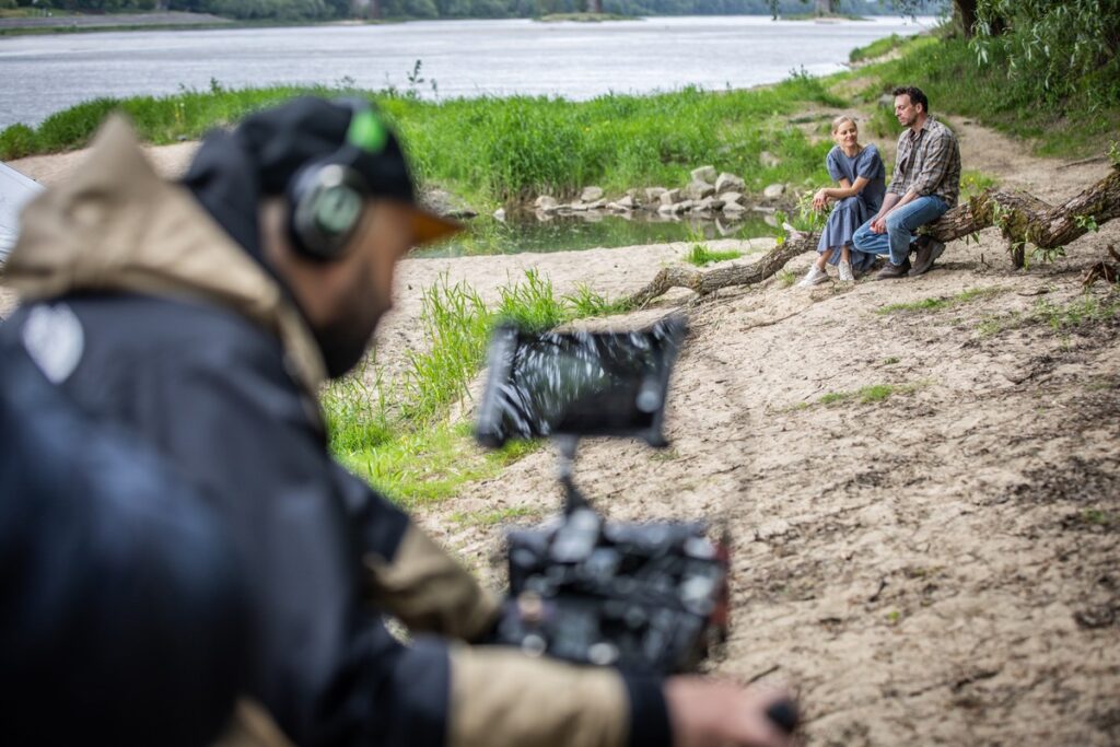 Plan zdjęciowy filmu „Całopalenie” Krzysztofa Zanussiego, fot. Andrzej Goiński dla UMWKP