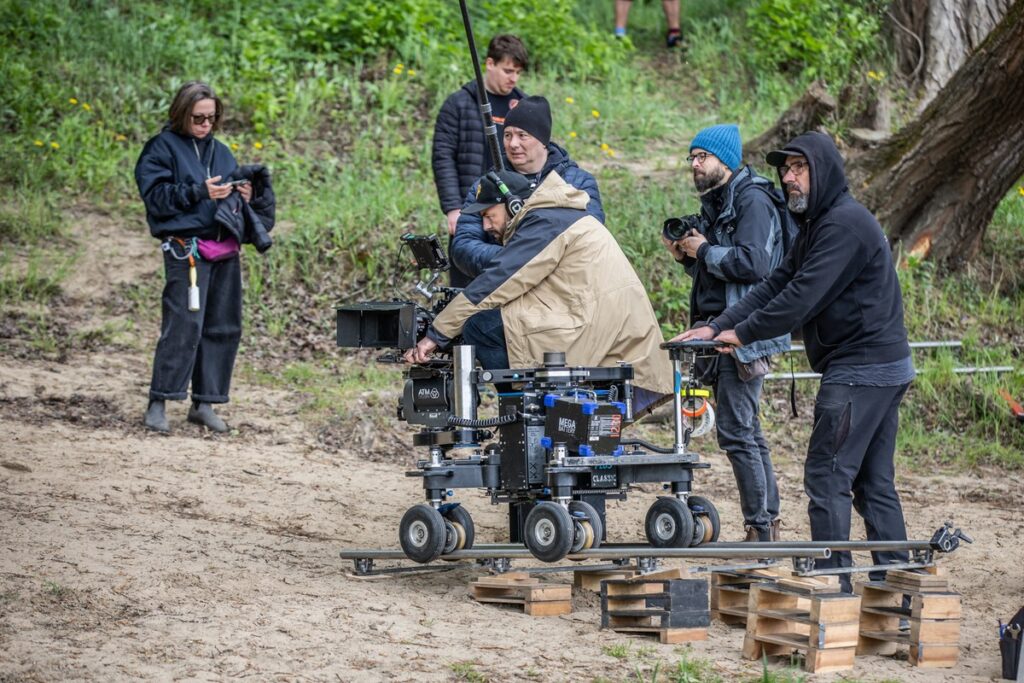 Plan zdjęciowy filmu „Całopalenie” Krzysztofa Zanussiego, fot. Andrzej Goiński dla UMWKP