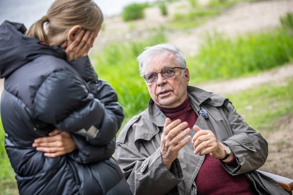 Plan zdjęciowy filmu „Całopalenie” Krzysztofa Zanussiego, fot. Andrzej Goiński dla UMWKP