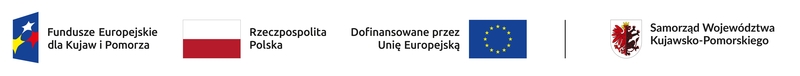 Logotypy - Fundusze Europejskie dla Kujaw i Pomorza, RP, UE, Samorząd Województwa Kujawsko-Pomorskiego