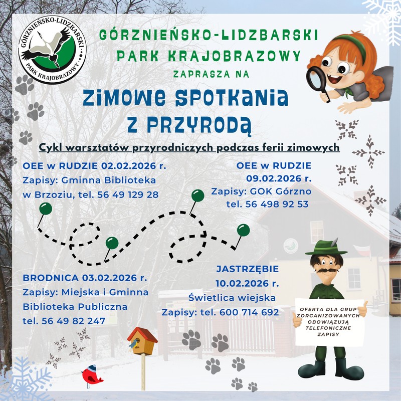 Grafika - Zimowe spotkania z przyrodą