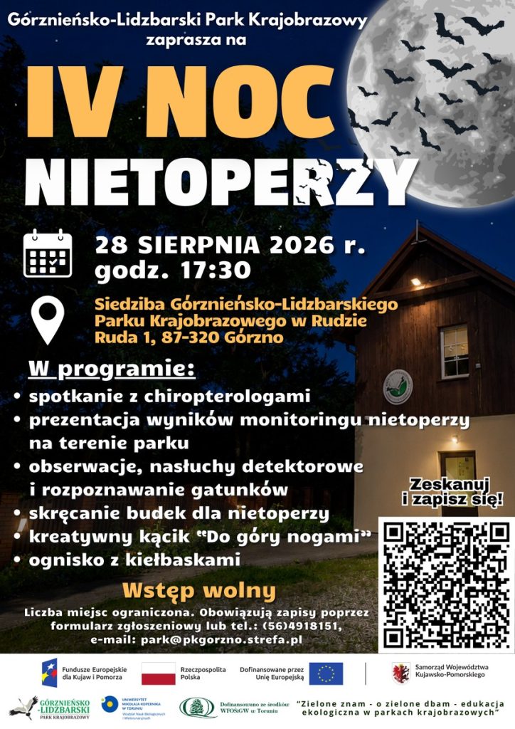 Plakat: Noc nietoperzy 2026, autor GLPK