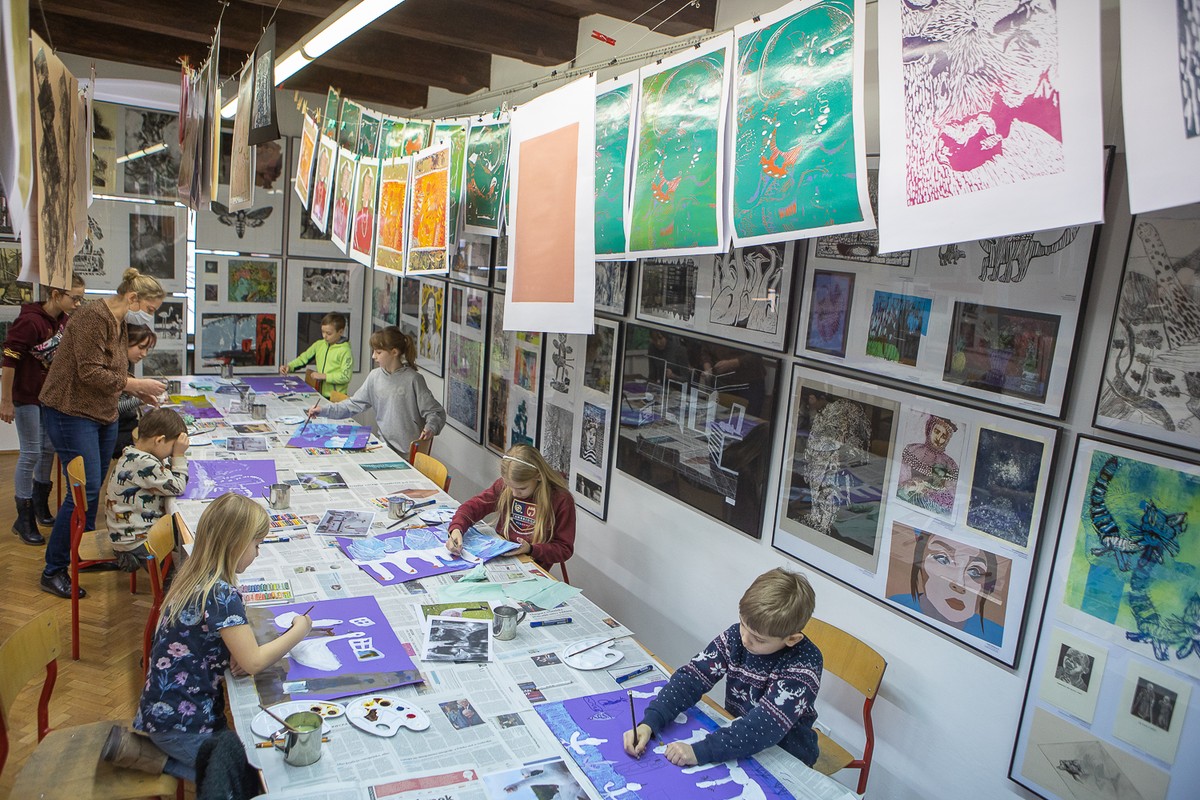 Art classes at the Gallery and Centre for Children's Artistic Creativity in Toruń. Photo: Mikołaj Kuras for UMWKP
