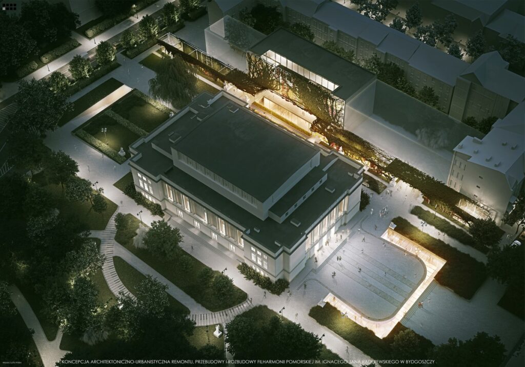 Wizualizacja rozbudowy i modernizacji siedziby FP, graf. Kozień Architekci via Filharmonia Pomorska